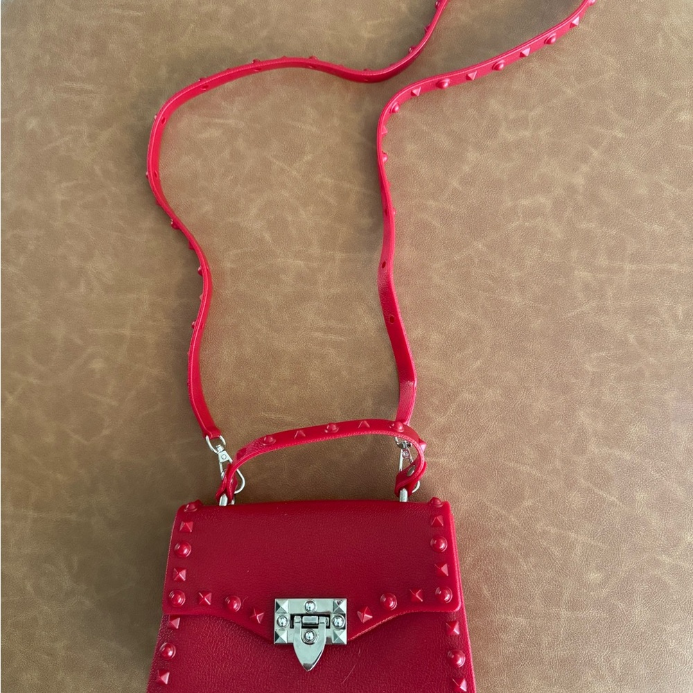 Stylish Red Studded Women's Bag